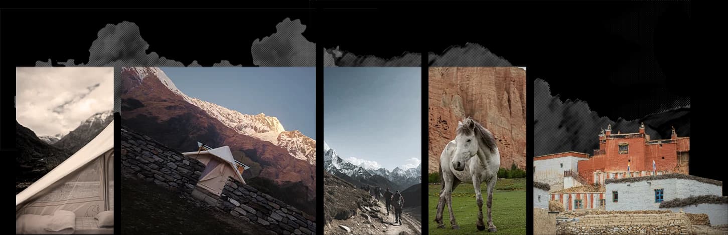 Glamping tents, trekking trails, horses and the walled town of Lo Manthang